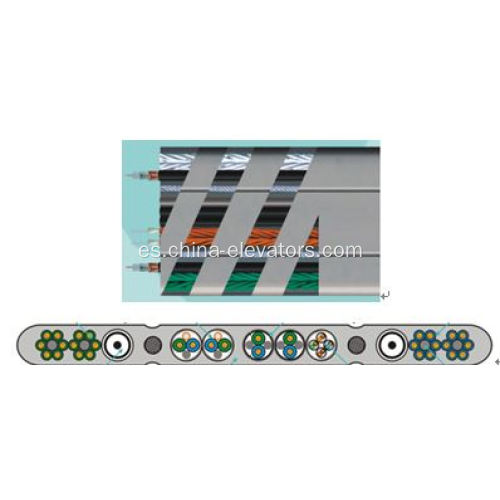 Cable de viaje plano de elevador de alta velocidad 24-36 núcleos